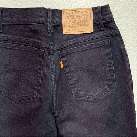 Vintage 80’s 90’s Levi’s Orange Tab High Waisted 
Tapered Black Denim Mom Jeans - Picture 9 of 10